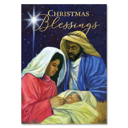 CHRISTMAS BLESSINGS NATIVITY CHRISTMAS CARDS