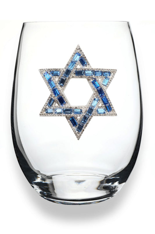 Jeweled Star of David Wine Glass