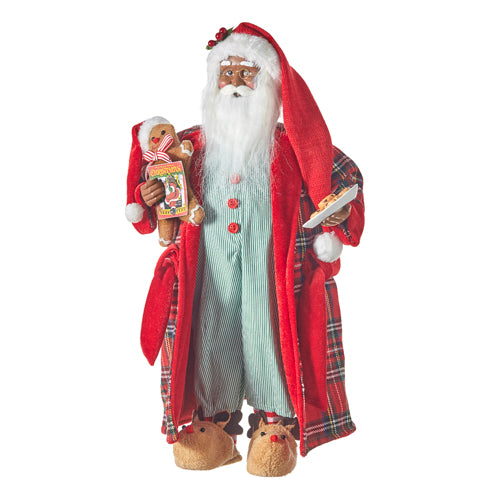 18" Bedtime Santa with Plate of Cookies