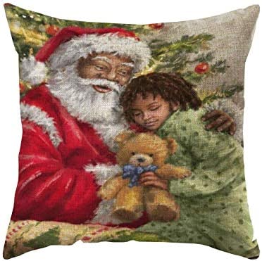 Santa with Child Decorative Throw Pillow