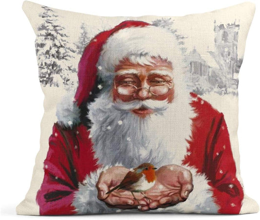 Assortment of Santa Theme Throw Pillows