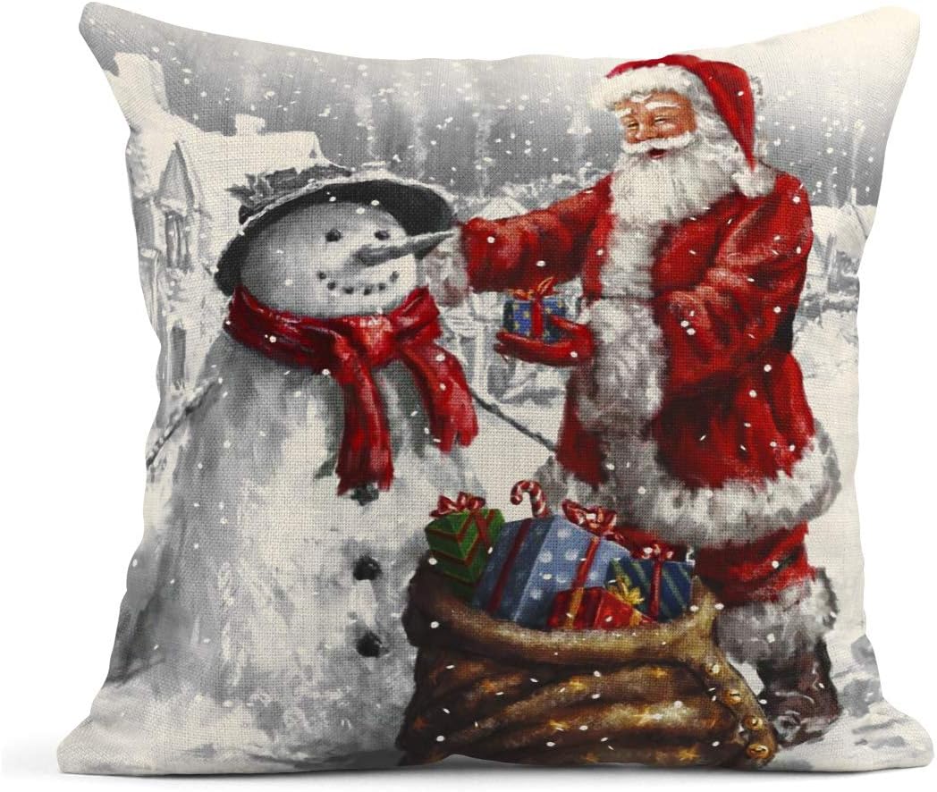 Assortment of Santa Theme Throw Pillows