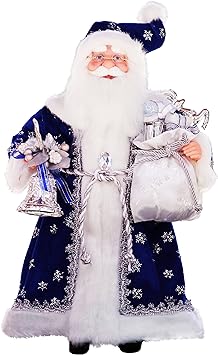 Windy Hill Collection 16" Standing Royal Blue Santa Claus