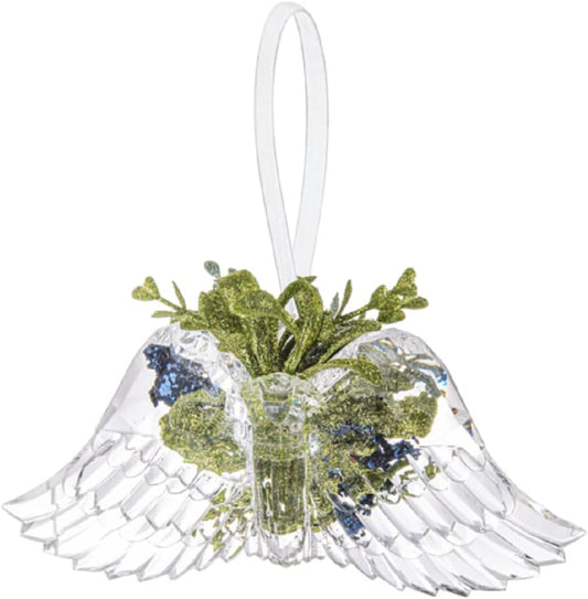 7.5" Mistletoe Acrylic Angel Wings