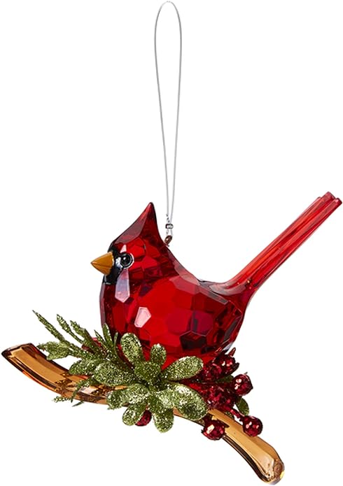 4.75" Classic Cardinal Ornament Acrylic