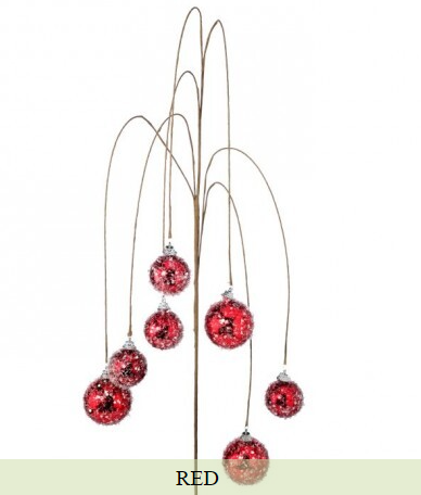 Red Metallic Ball Dangle Pick