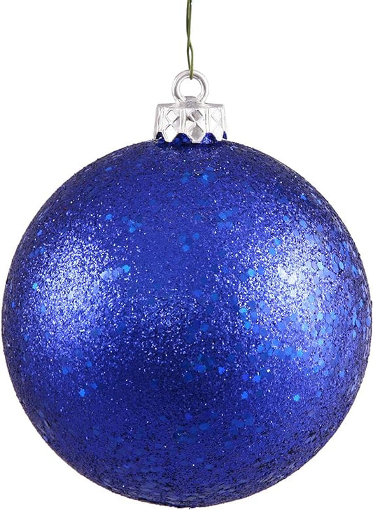 Vickerman 8" Royal Blue Sequin Ball Drilled Cap (Lg)