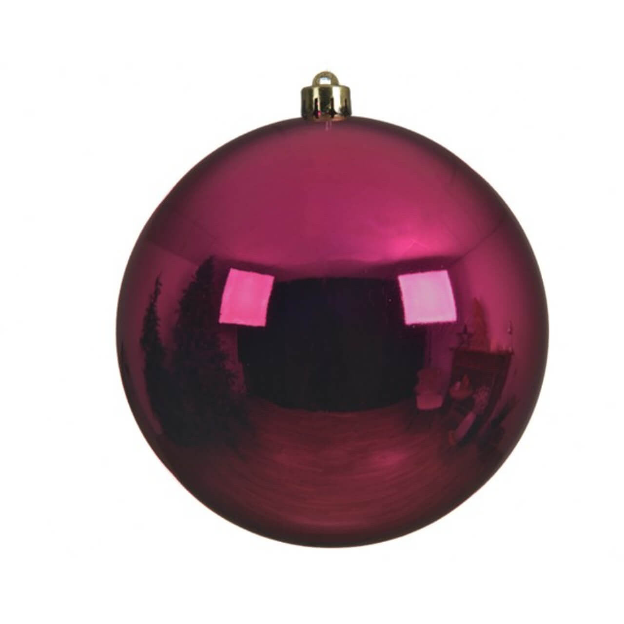 Berry Pink Shatterproof Christmas Ornaments 14 cm