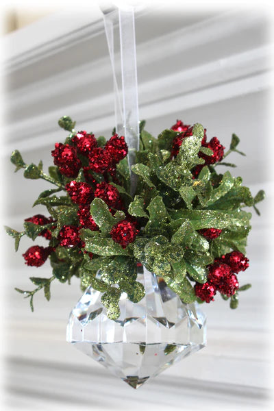 5" Mistletoe Krystal Jewel Ornament