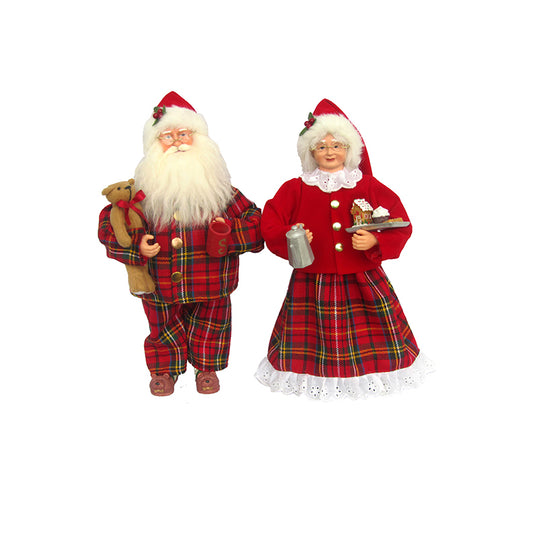 15" Mr. and Mrs. Claus Set of 2