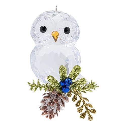 Ganz Teeny Owl Pinecone Christmas Tree Ornament 2.5 Inch Multicolor